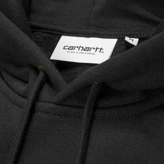 Carhartt WIP - Hooded Chase Sweat - BLACK / GOLD / Sort - Sweatshirts