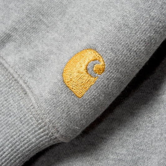 Carhartt WIP - Hooded Chase Sweat - GREY HEATHER / Grå - Sweatshirts