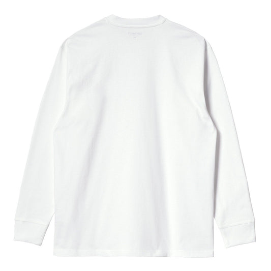 Carhartt WIP - L/S American Script T-Shirt - WHITE / Hvid - T-Shirts