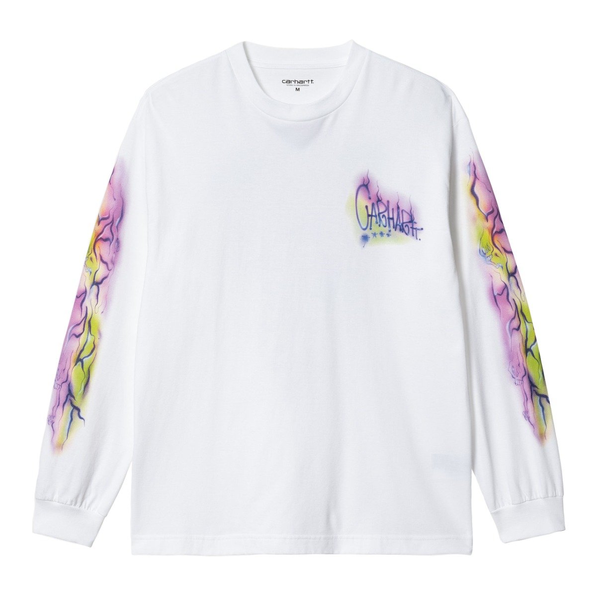Carhartt WIP - L/S Babybrush Grin T-Shirt - white - Herre > T-Shirts