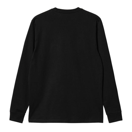 Carhartt WIP - L/S Pocket T-Shirt - BLACK / Sort - T-Shirts