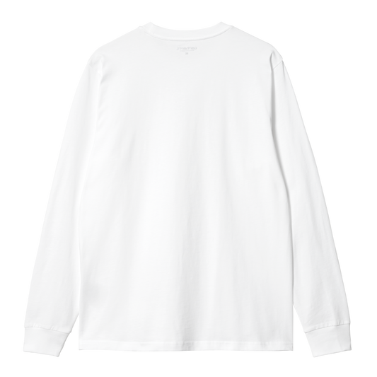 Carhartt WIP - L/S Base T-Shirt - WHITE / Hvid - T-Shirts