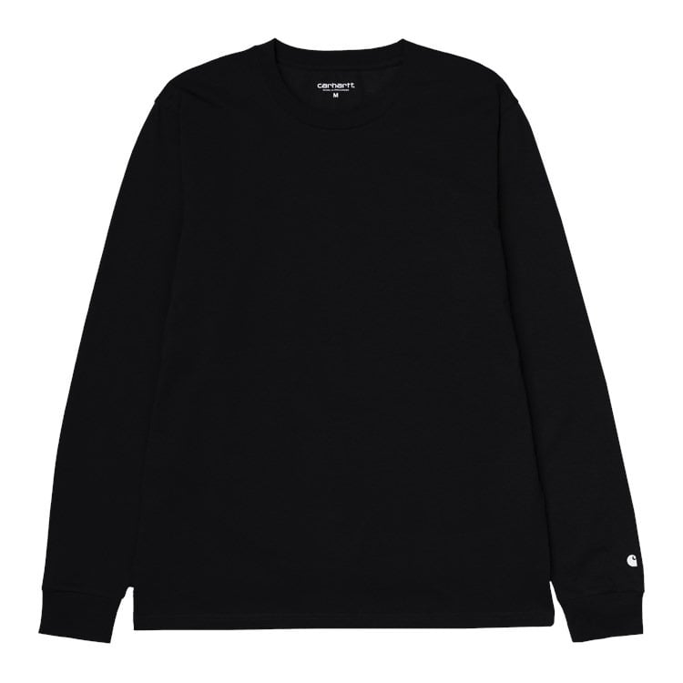 Carhartt WIP - L/S Base T-Shirt - black / white - Herre > T-Shirts