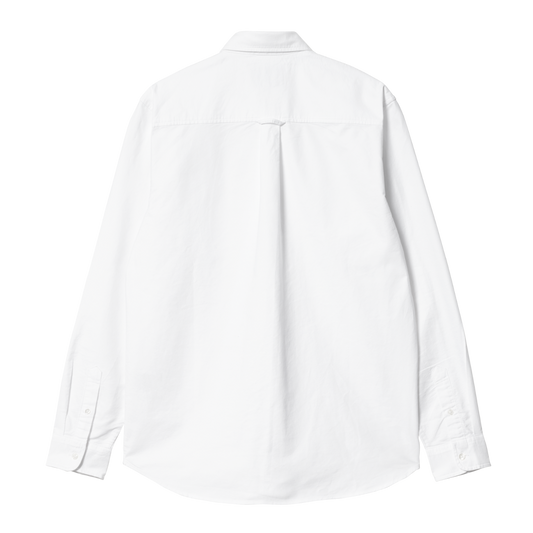 Carhartt WIP - L/S C-Logo Shirt - WHITE / WHITE / Hvid - Skjorter