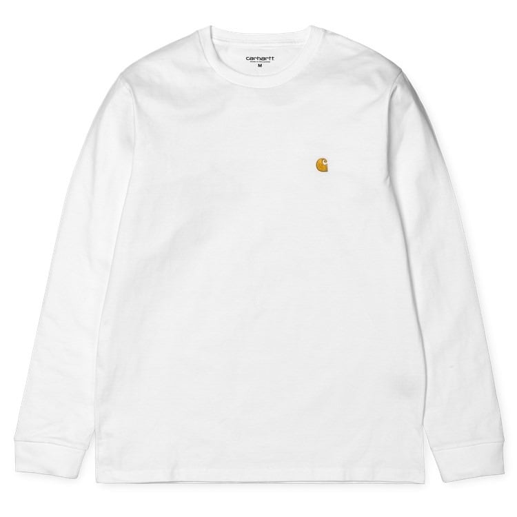 Carhartt WIP - L/S Chase T-Shirt - WHITE / Hvid - T-Shirts