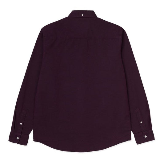 Carhartt WIP - L/S Dalton Shirt - MERLOT DUCK BLUE / Bordeaux - Skjorter