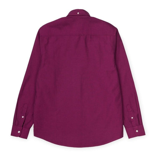 Carhartt WIP - L/S Dalton Shirt - SHIRAZ - RUBY PINK / Rød - Skjorter