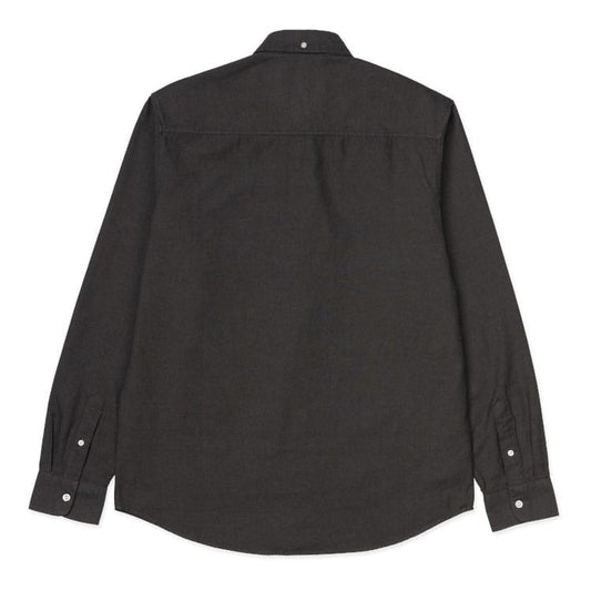 Carhartt WIP - L/S Dalton Shirt - BLACK / HUSKY / Sort - Skjorter