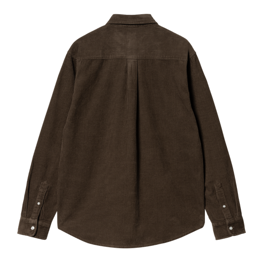 Carhartt WIP - L/S Madison Cord Shirt - BUCKEYE / WAX / Brun - Skjorter