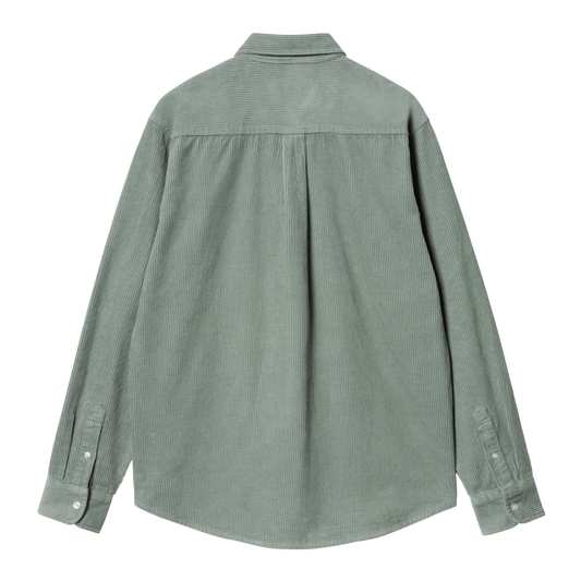 Carhartt WIP L/S Madison Cord Shirt Glassy Teal / Black