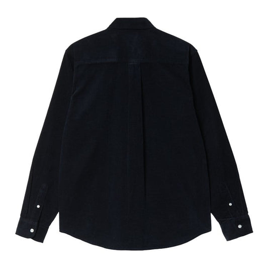 L/S Madison Fine Cord Shirt Dark Navy / White