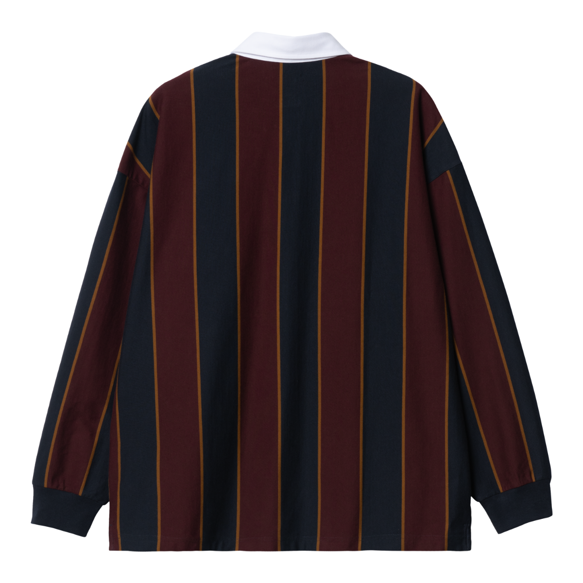 Carhartt WIP L/S Ruben Rugby Shirt Ruben Stripe, Dark Navy / Amarone