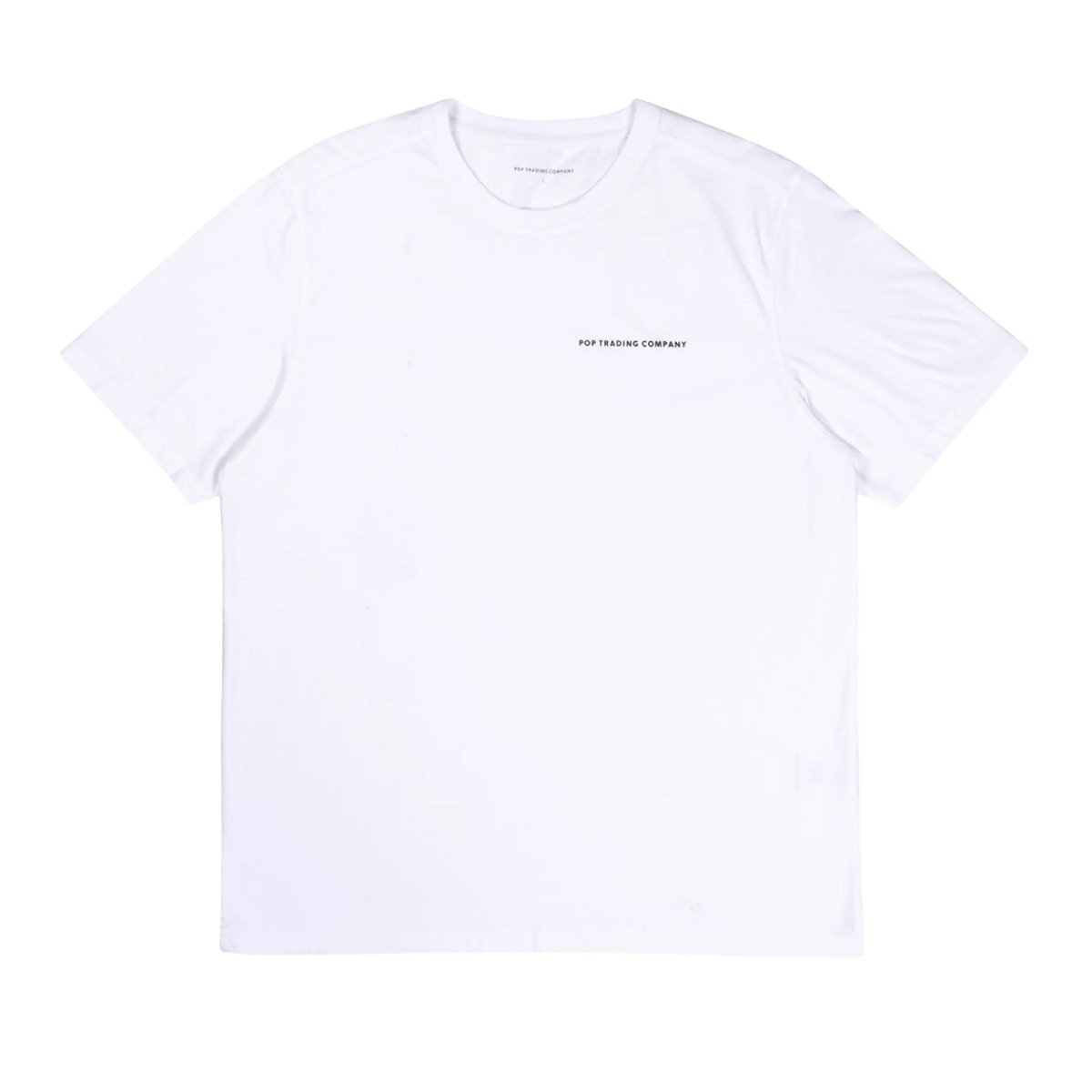 Pop Trading Company - Pop Logo T-Shirt - WHITE / BLACK / Hvid - T-Shirts
