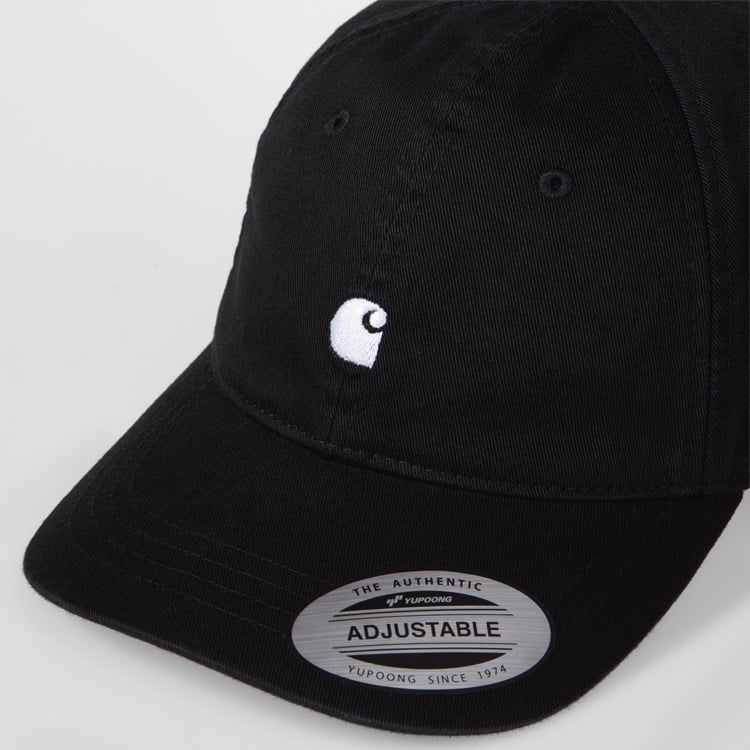 Carhartt WIP - Madison Logo Cap - BLACK / WHITE / Sort - Accessories