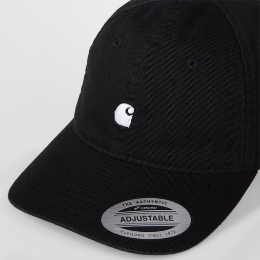 Carhartt WIP - Madison Logo Cap - BLACK / WHITE / Sort - Accessories
