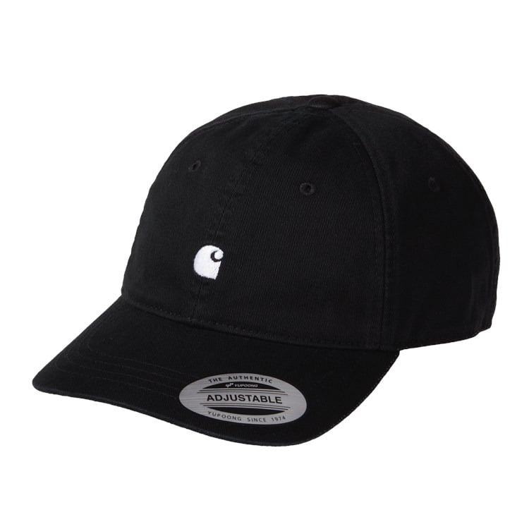 Carhartt WIP - Madison Logo Cap - BLACK / WHITE / Sort - Accessories