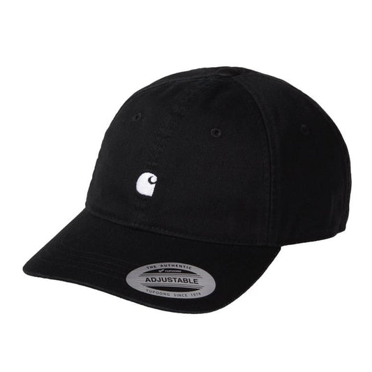 Carhartt WIP - Madison Logo Cap - BLACK / WHITE / Sort - Accessories