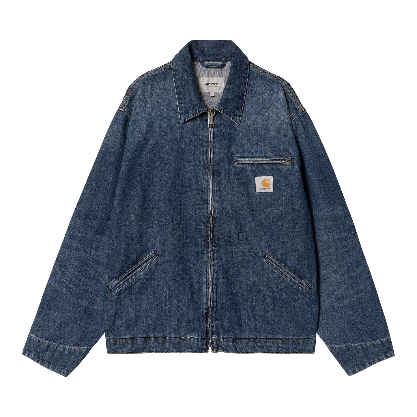 Carhartt WIP - OG Detroit Jacket - BLUE DARK USED WASH / Blå - Jakker