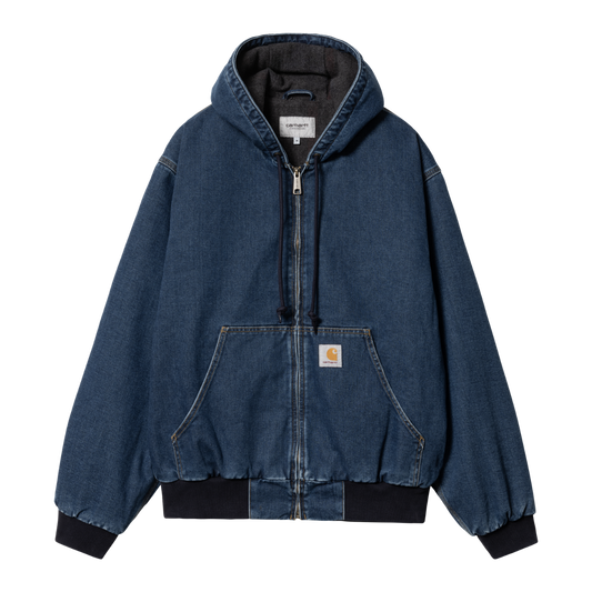 Carhartt WIP - OG Active Jacket - BLUE STONE WASHED / Blå - Jakker