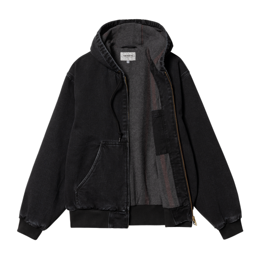 Carhartt WIP - OG Active Jacket - BLACK STONE WASHED / Sort - Jakker