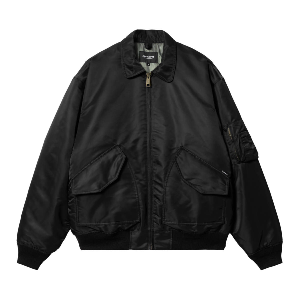 Carhartt WIP - Olten Bomber - BLACK / SMOKE GREEN / Sort - Jakker