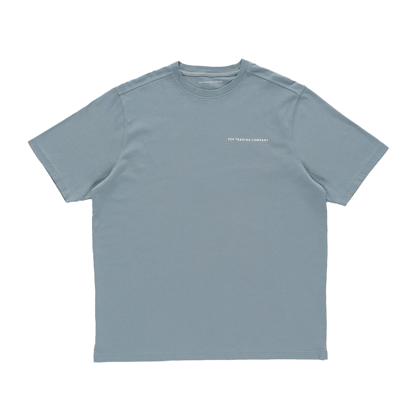 Pop Trading Company - Byobss Logo T-Shirt - STORMY SEA / Blå - T-Shirts