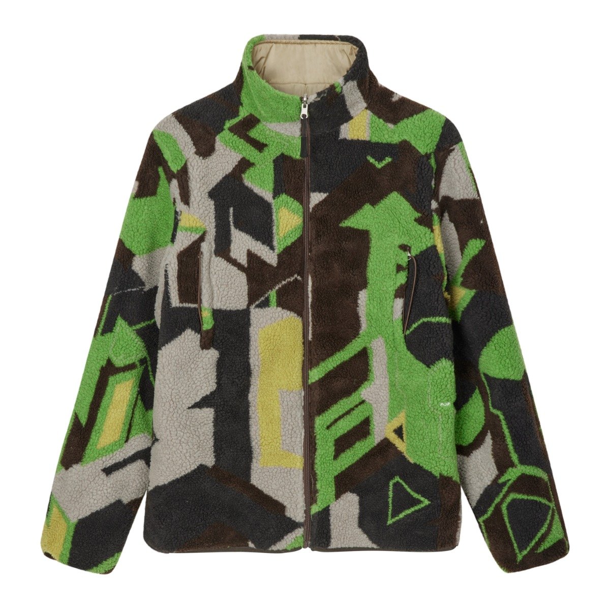 Pop Trading Company - Adam Reversible Jacket - DELTA CAMO / Sort - Jakker
