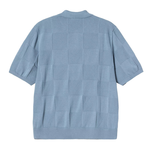 Carhartt WIP - S/S Checker Polo - frosted blue - Herre > Polos