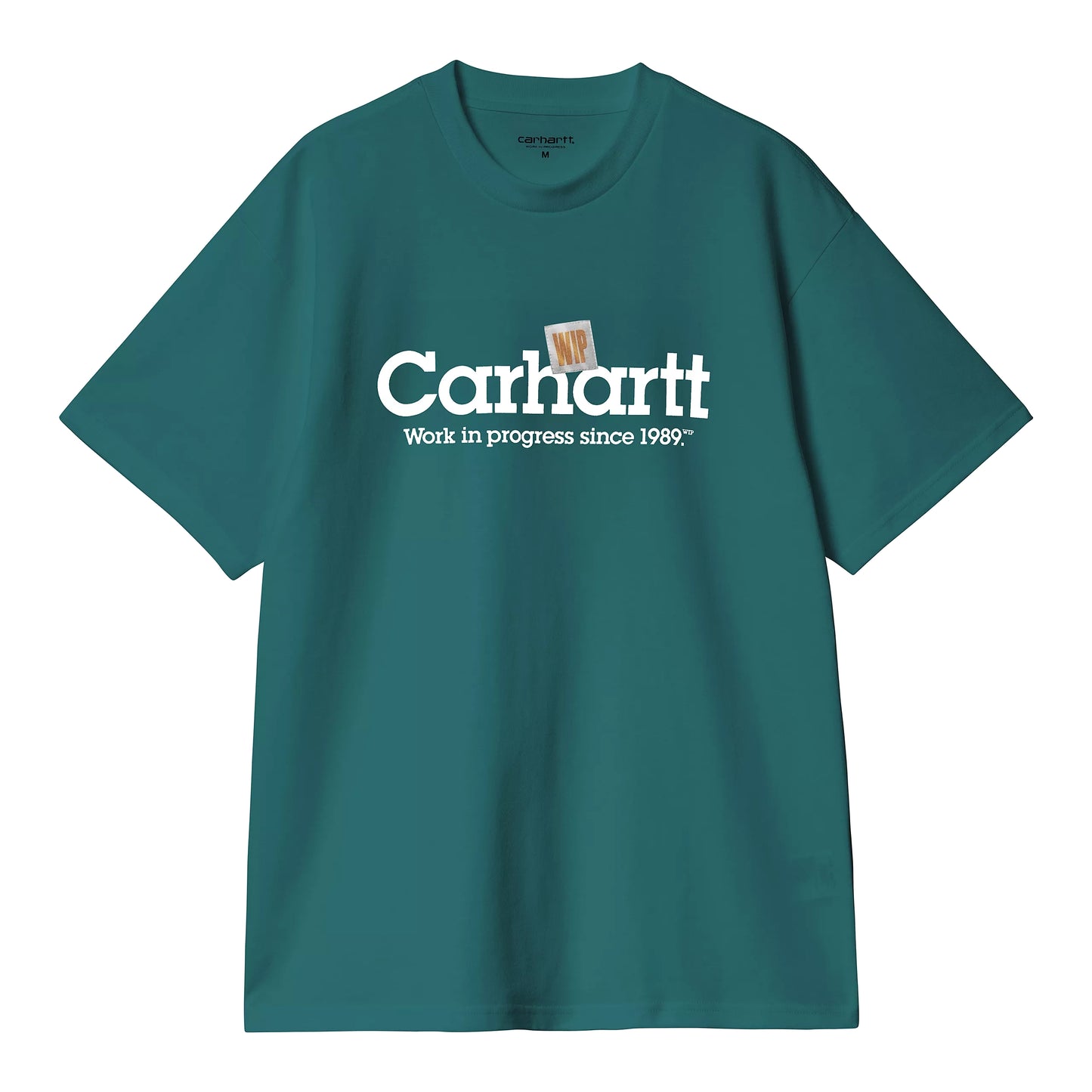 Carhartt WIP - S/S Label Script T-Shirt - MALACHITE / Blå||Grøn - T-Shirts