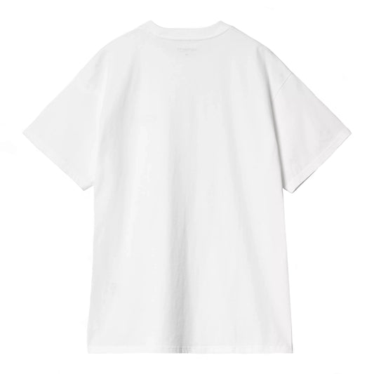 Carhartt WIP - S/S Script Embroidery T-Shirt - WHITE / BLACK / Hvid - T-Shirts