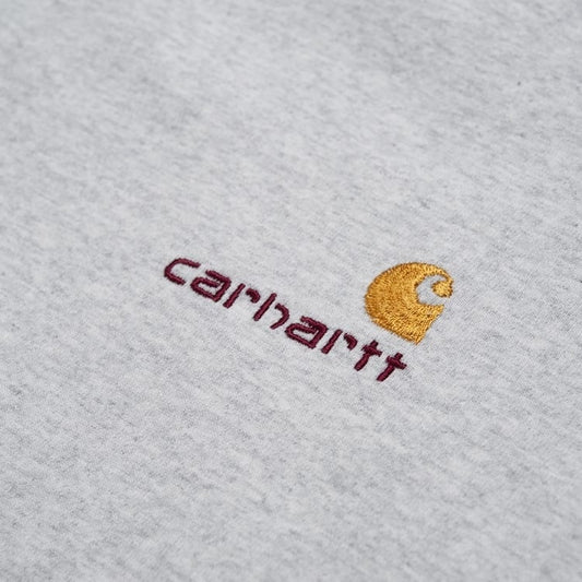 Carhartt WIP - S/S American Script T-Shirt - ASH HEATHER / Grå - T-Shirts