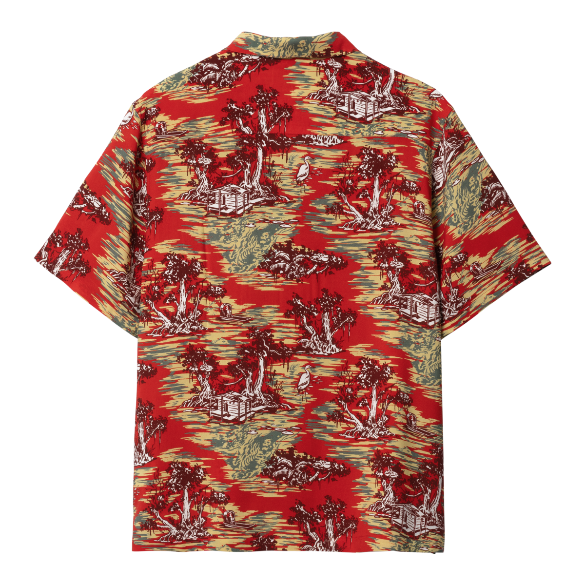 Carhartt WIP S/S Bayou Shirt Bayou Print, Red Sunset.