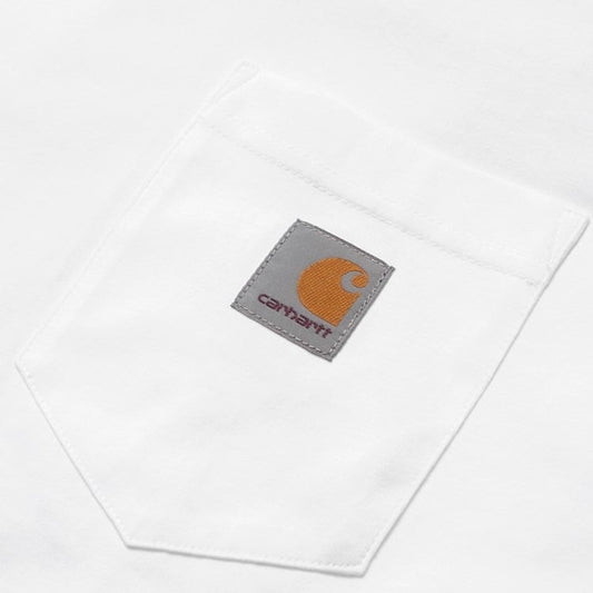 Carhartt WIP - S/S Pocket T-Shirt - WHITE / Hvid - T-Shirts