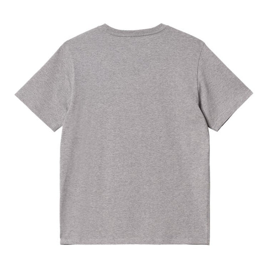Carhartt WIP - S/S Pocket T-Shirt - GREY HEATHER / Grå - T-Shirts