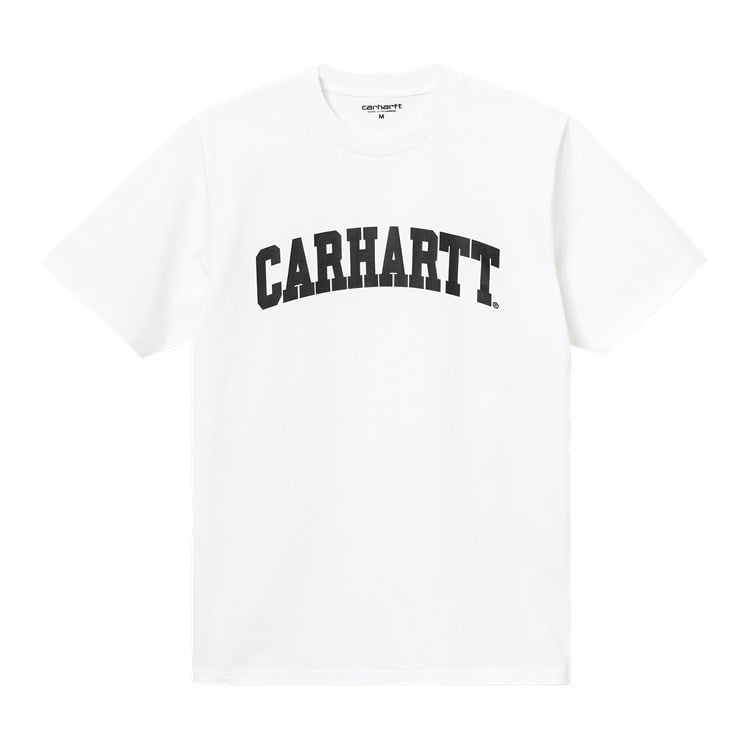 Carhartt WIP - S/S University T-Shirt - white / black - Herre > T-Shirts