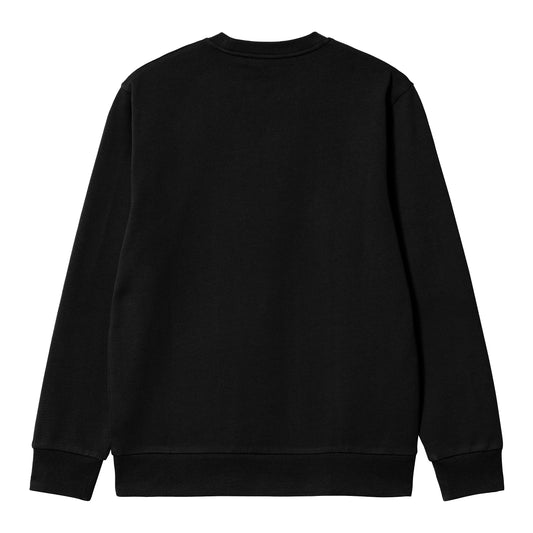 Carhartt WIP - Script Embroidery Sweat - BLACK / WHITE / Sort - Sweatshirts