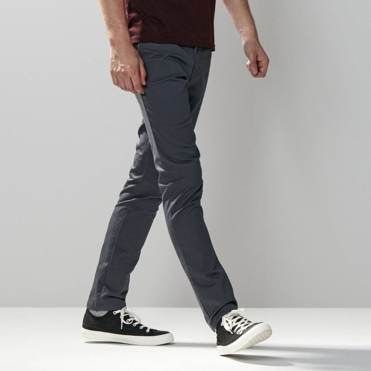 Carhartt Sid Pant Lamar Blacksmith - mørkegrå chino