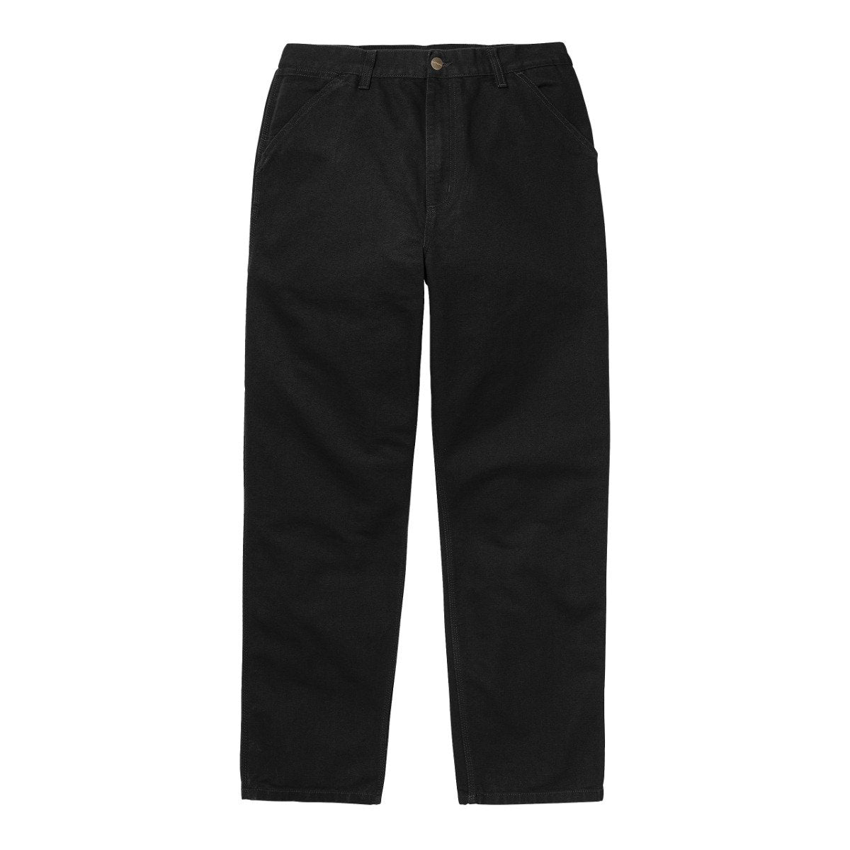 Carhartt WIP - Single Knee Pant Dearborn - BLACK RINSED / Sort - Bukser