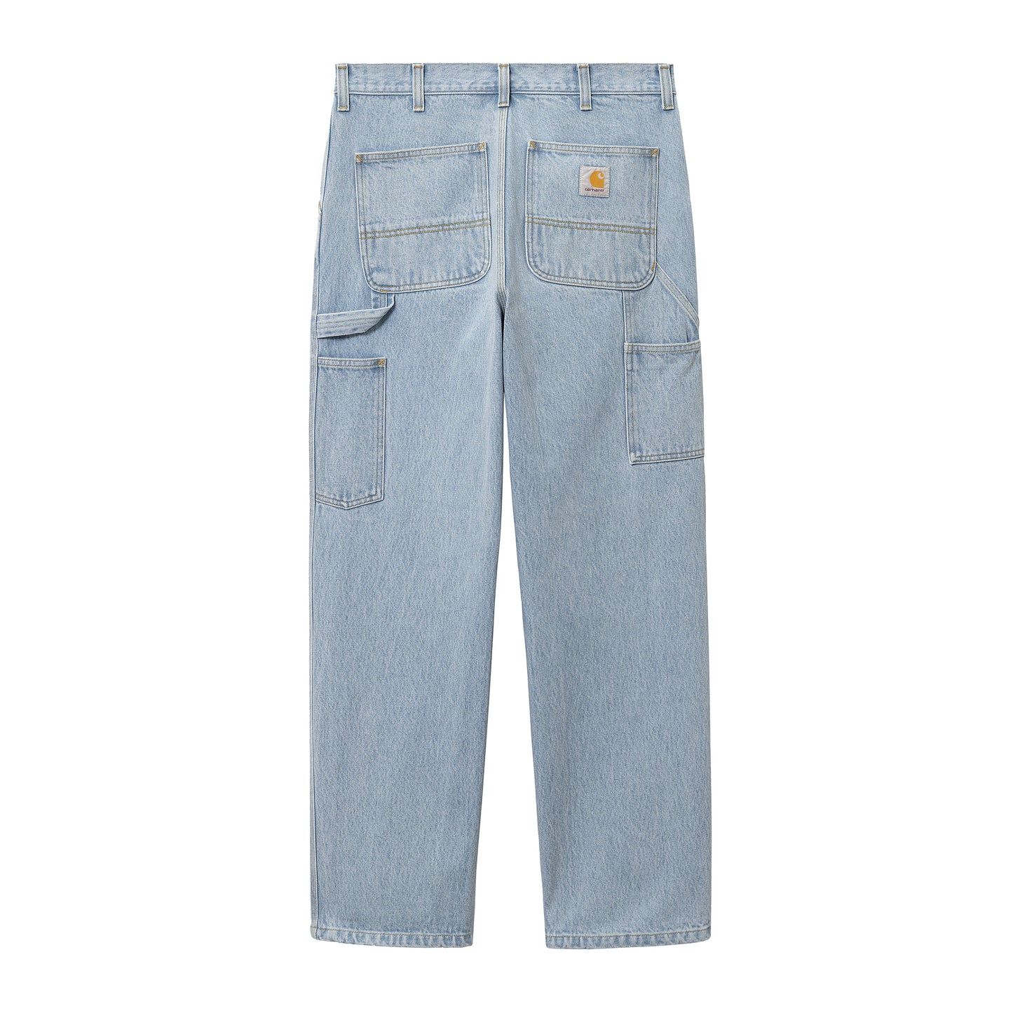 Carhartt WIP - Single Knee Pant Smith - BLUE HEAVY STONE / Blå - Bukser