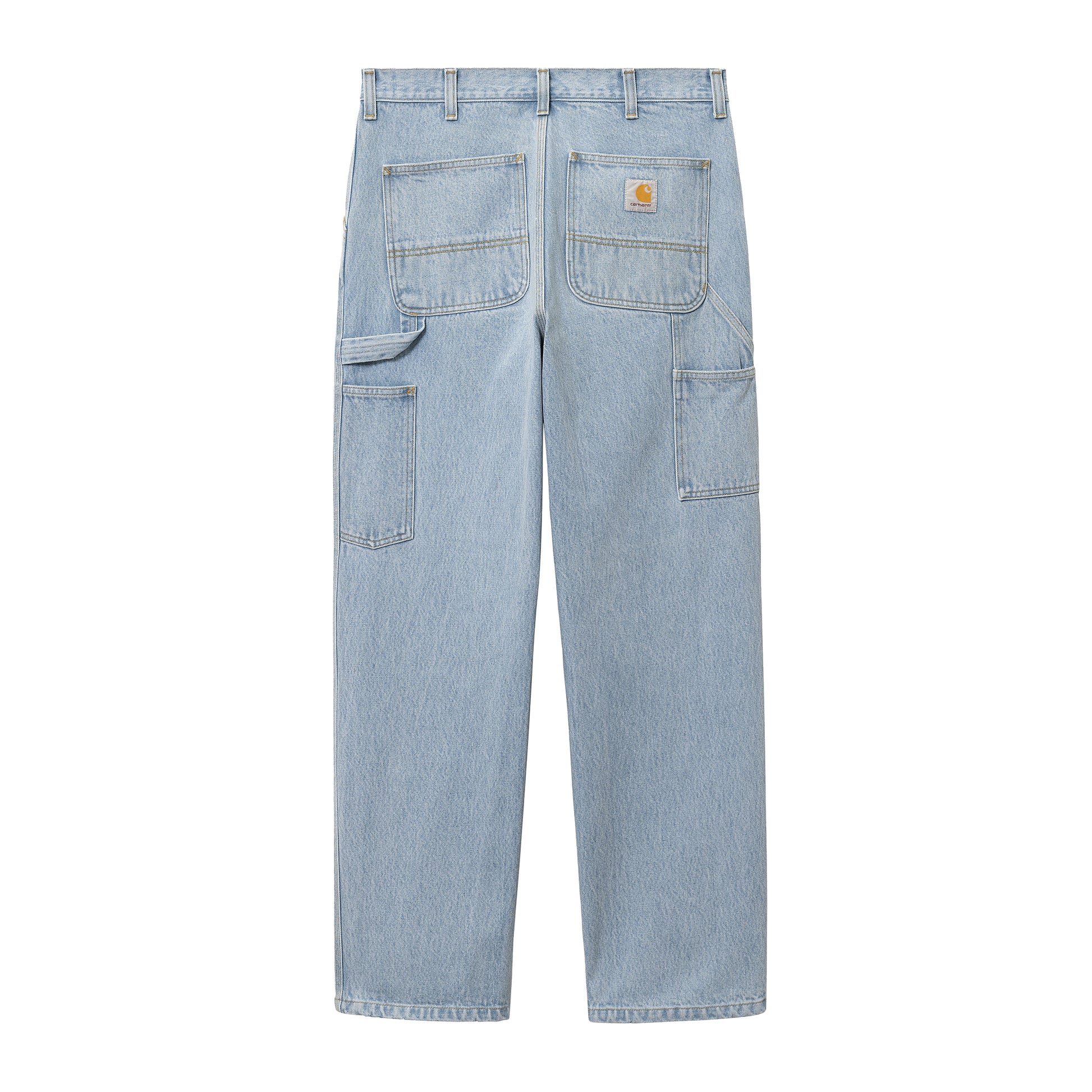 Carhartt WIP - Single Knee Pant Smith - BLUE HEAVY STONE / Blå - Bukser