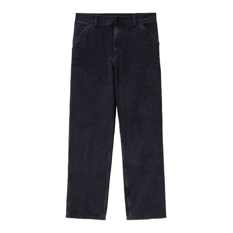 Single Knee Pant Black Stone Wash