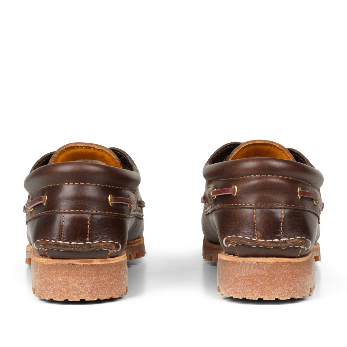 Timberland - 3-Eye Lug Handsewn Boat Shoe - MD BROWN FULL GRAIN / Brun - Sko