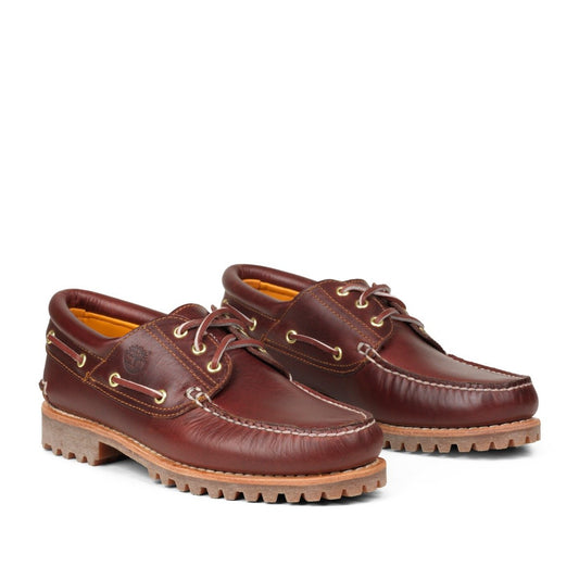 Timberland - 3-Eye Lug Handsewn Boat Shoe - BURGUNDY FULL GRAIN / Bordeaux - Sko