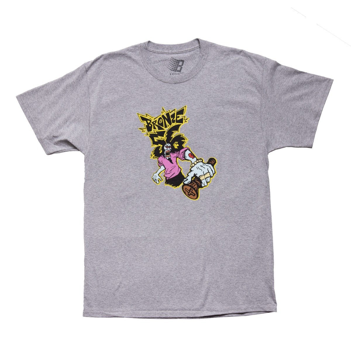 Bronze 56K - Drum and Ass Tee - HEATHER GREY / Grå - T-Shirts