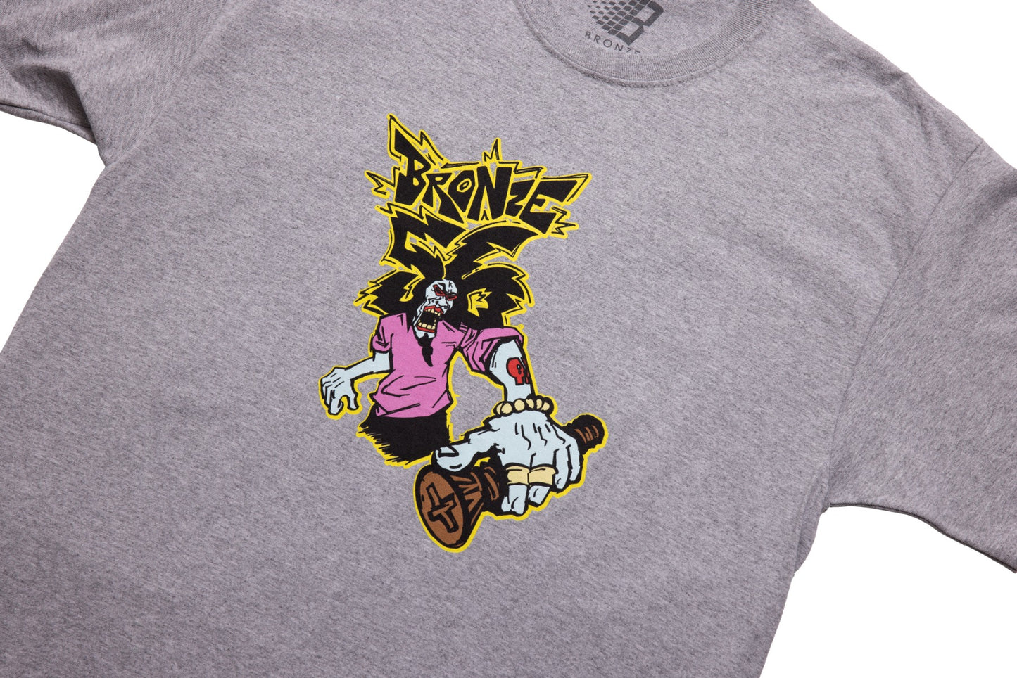 Bronze 56K Drum and Ass Tee Heather Grey