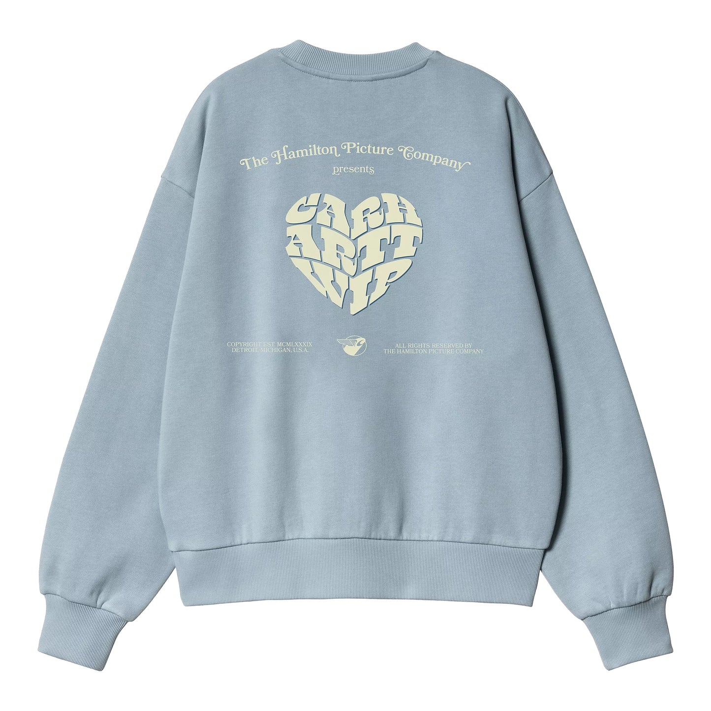 Carhartt WIP - W' Productions Sweat - FROSTED BLUE / Blå - Sweatshirts