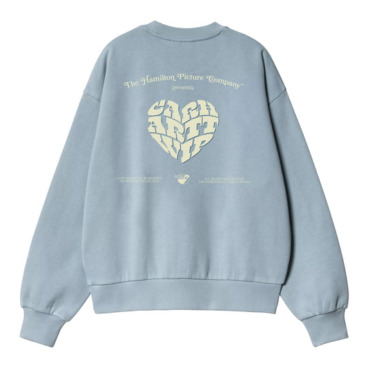Carhartt WIP - W' Productions Sweat - FROSTED BLUE / Blå - Sweatshirts