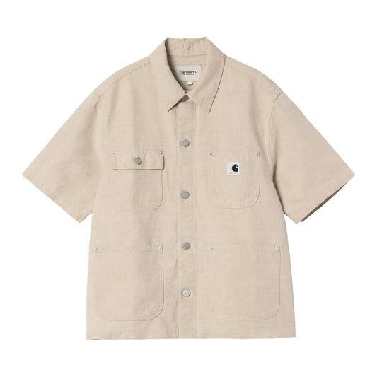 Carhartt WIP - W' S/S Michigan Shirt - NATURAL RINSED / Beige - Skjorter