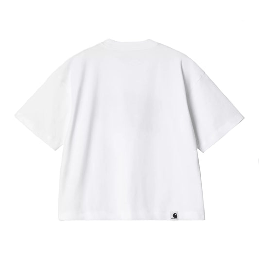 Carhartt WIP - W' S/S WIP T-Shirt - WHITE / DUSKY BLUE / Hvid - T-Shirts