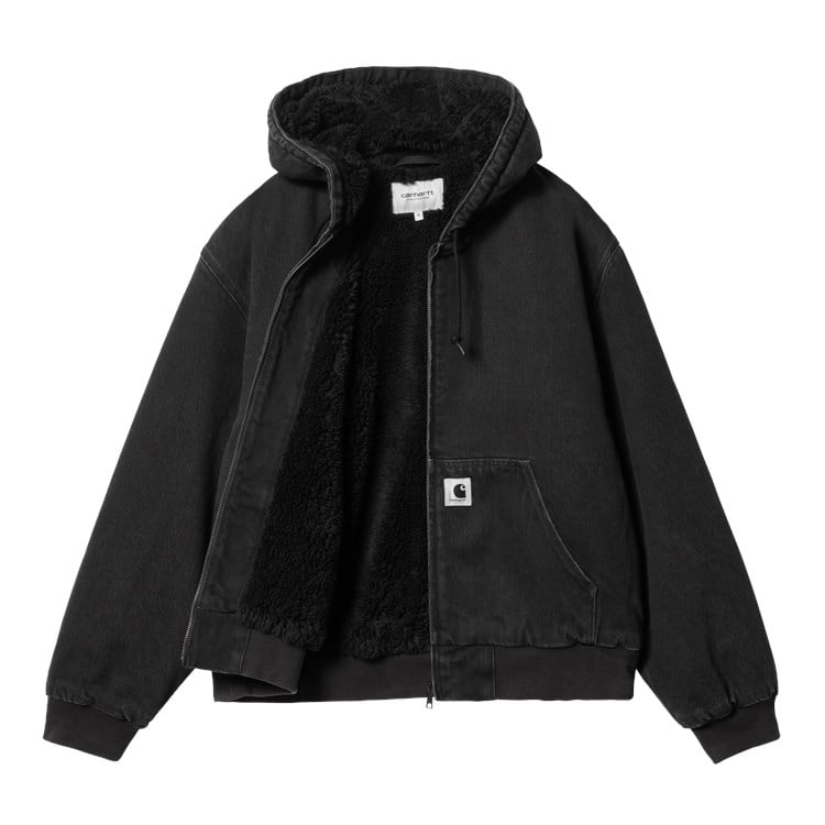 Carhartt WIP - W' OG Active Jacket Smith - BLACK STONE WASHED / Sort - Jakker
